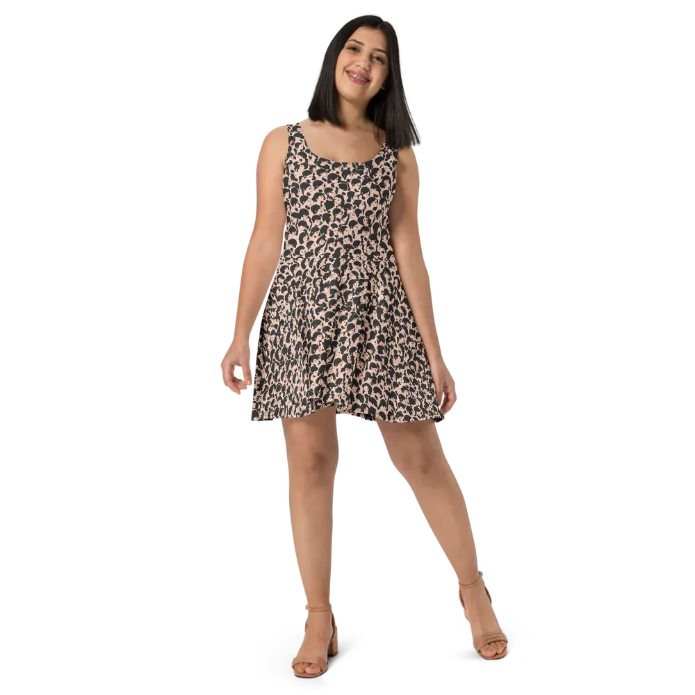 Many Faces on Skater Dress — Front