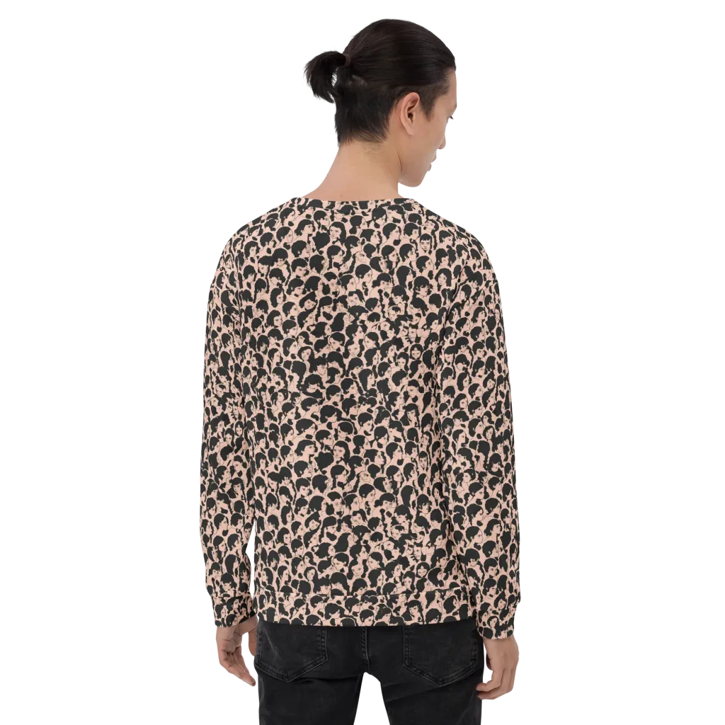 Many Faces on Sweatshirt — Back