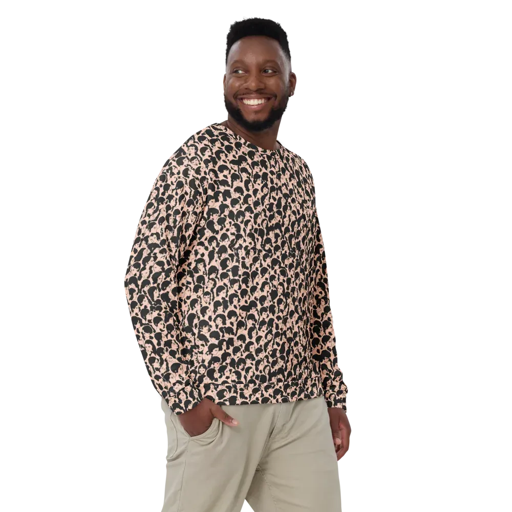 Many Faces on Sweatshirt — Front