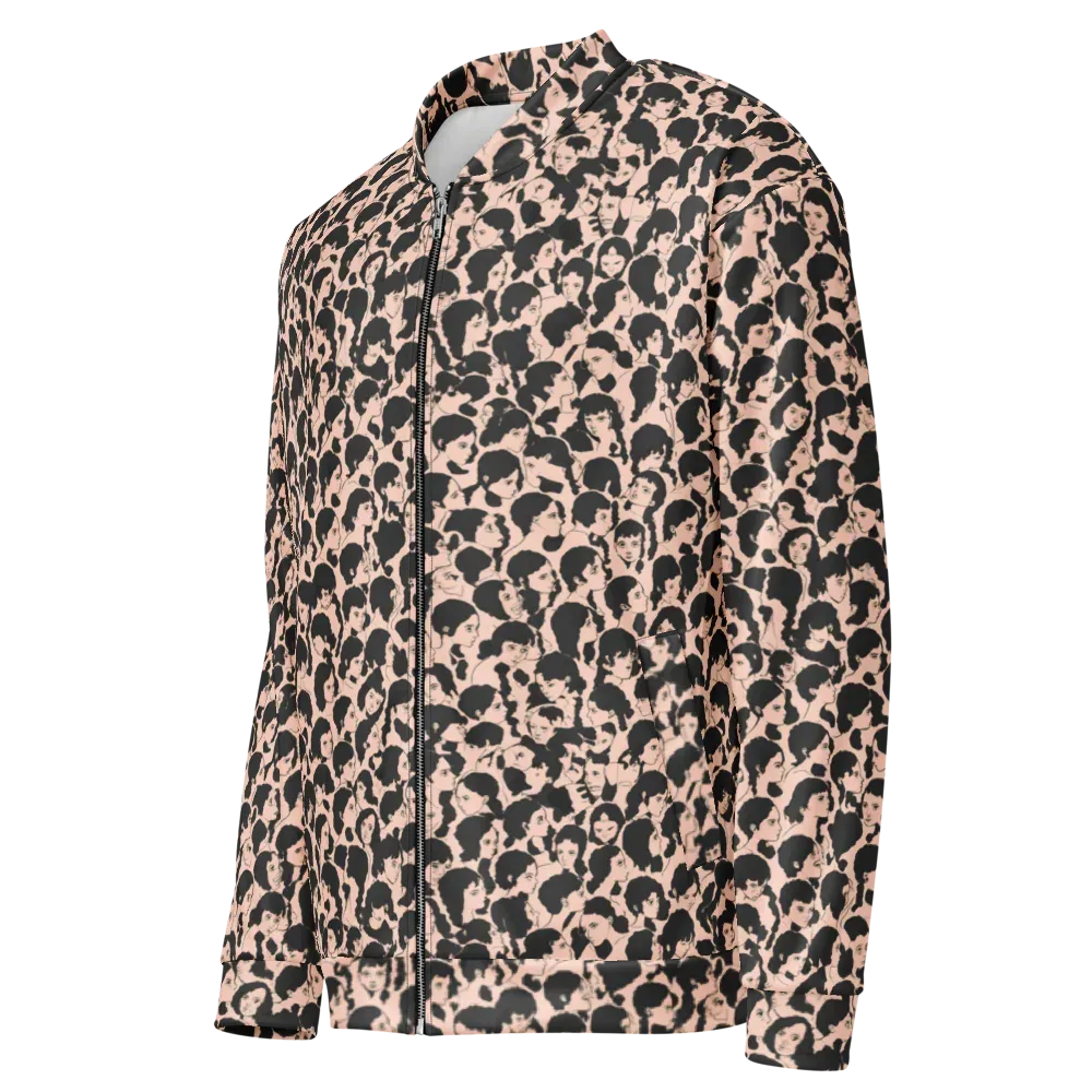 Many Faces on Bomber Jacket — Left Front