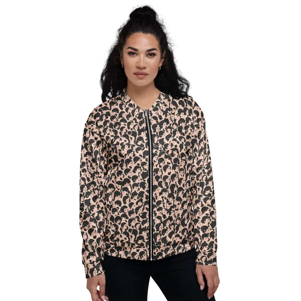 Many Faces on Bomber Jacket — Front