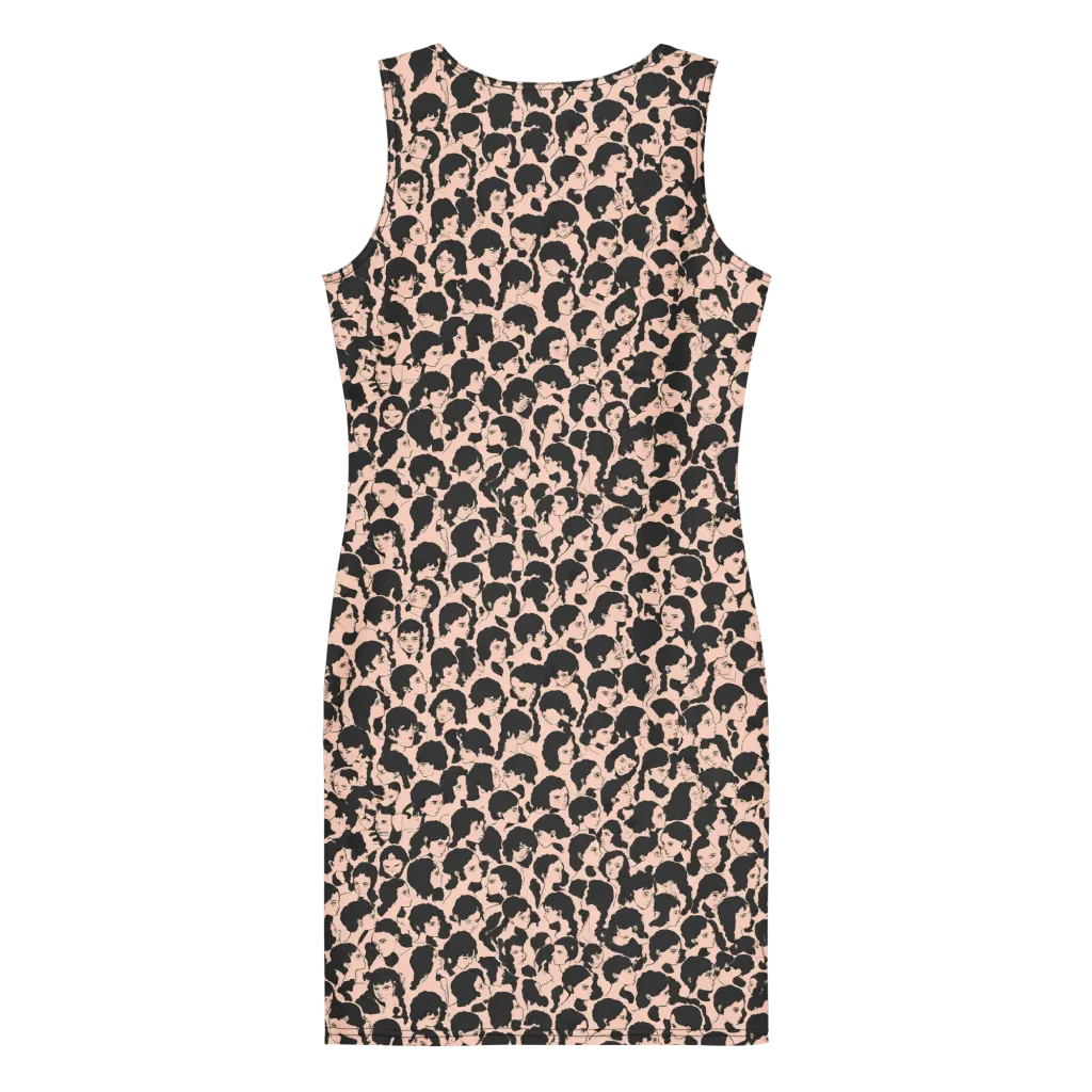 Many Faces on Bodycon Dress — Back