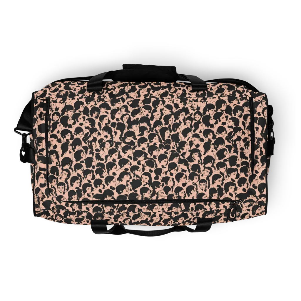 Many Faces on Duffle Bag — Top