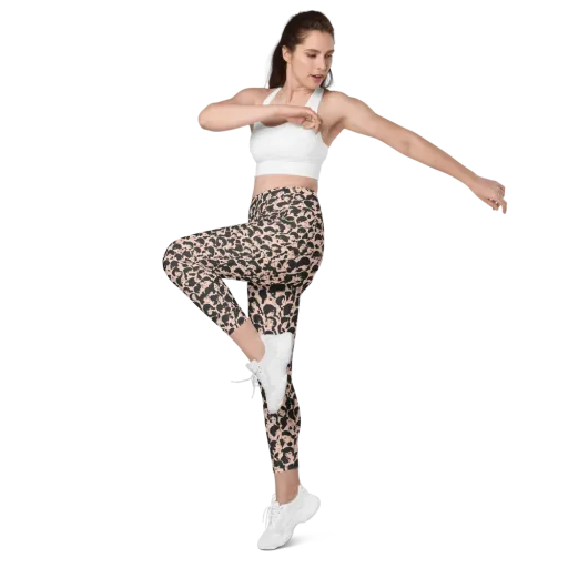 Many Faces on a Leggings with Pockets