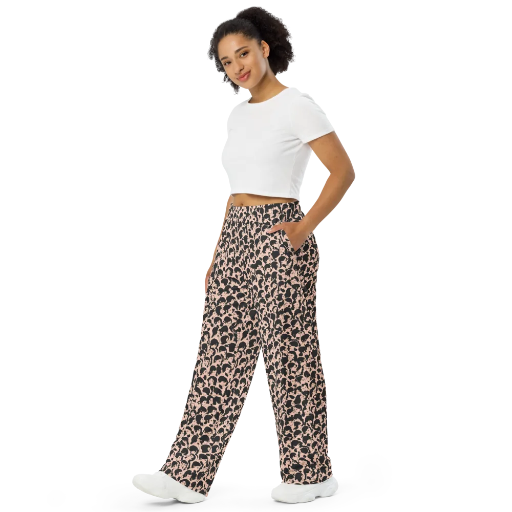 Many Faces on Wide-Leg Pants — Left Front