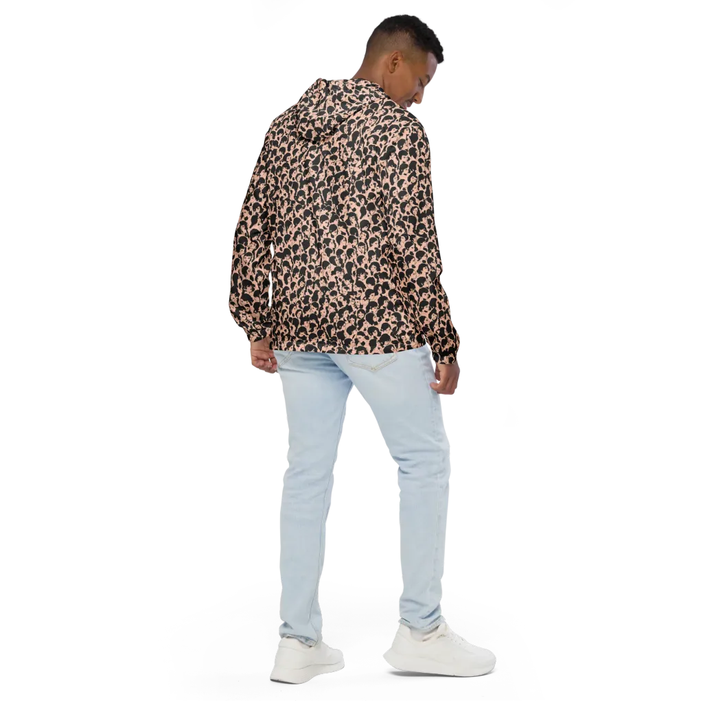 Many Faces on Men's Windbreaker — Back