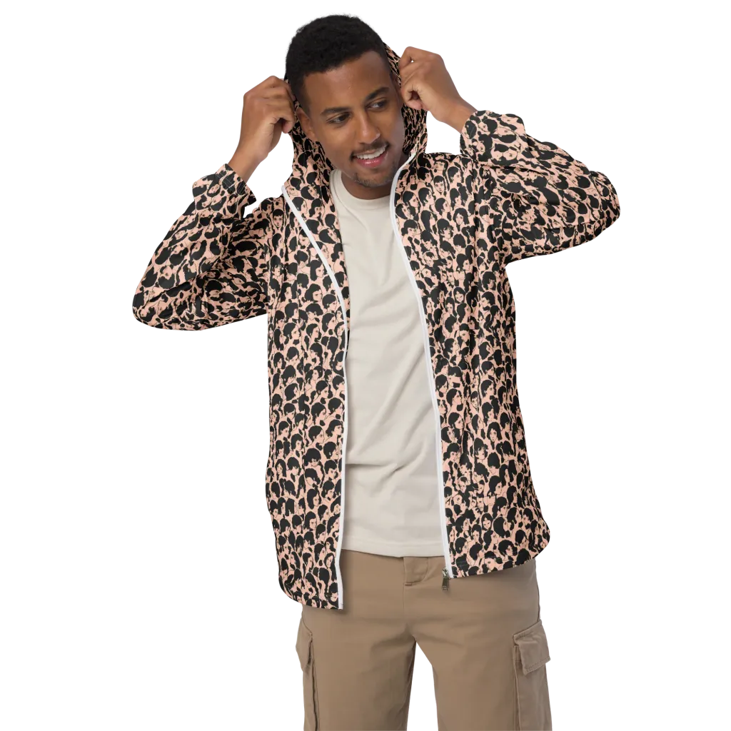 Many Faces on Men's Windbreaker — Front