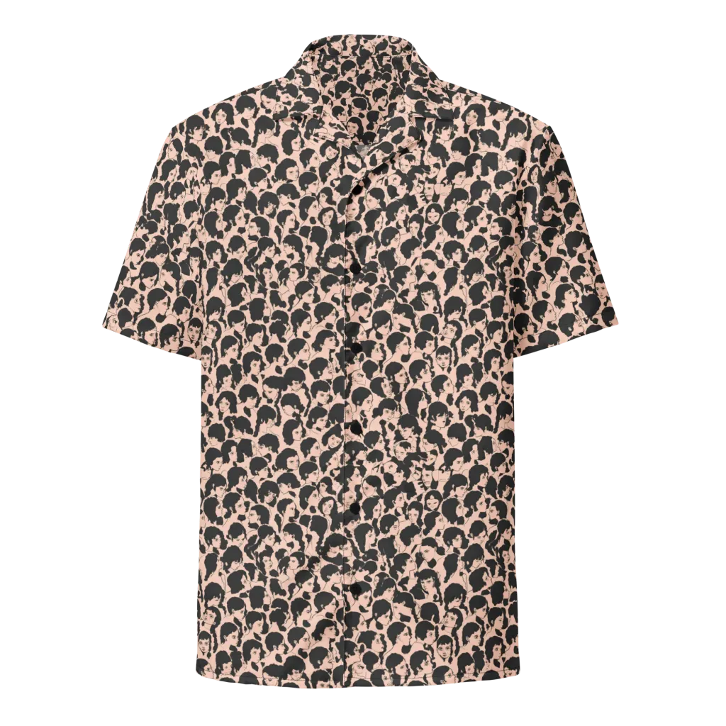 Many Faces on Button Shirt — Front