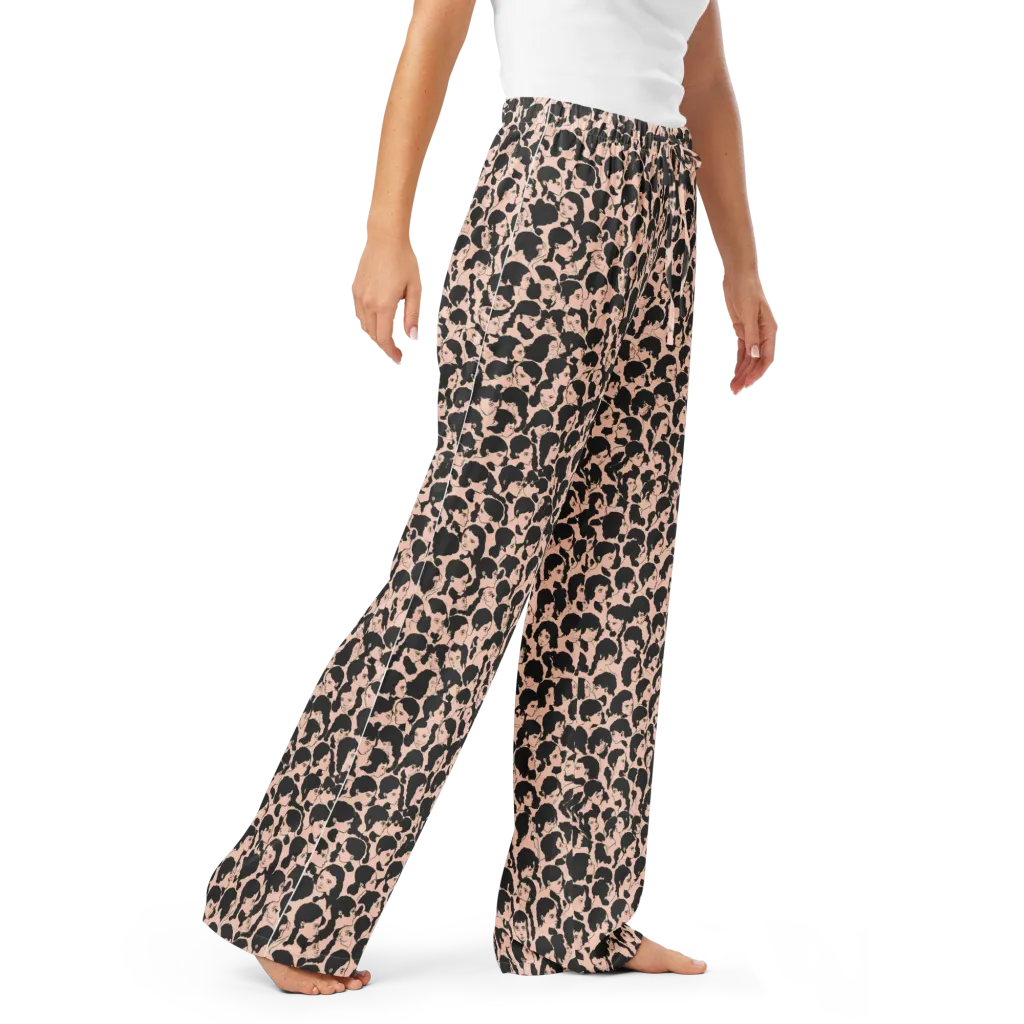 Many Faces on Women's Pajama Pants — Right Front