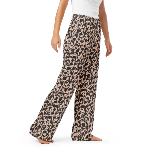 Many Faces on a Women's Pajama Pants