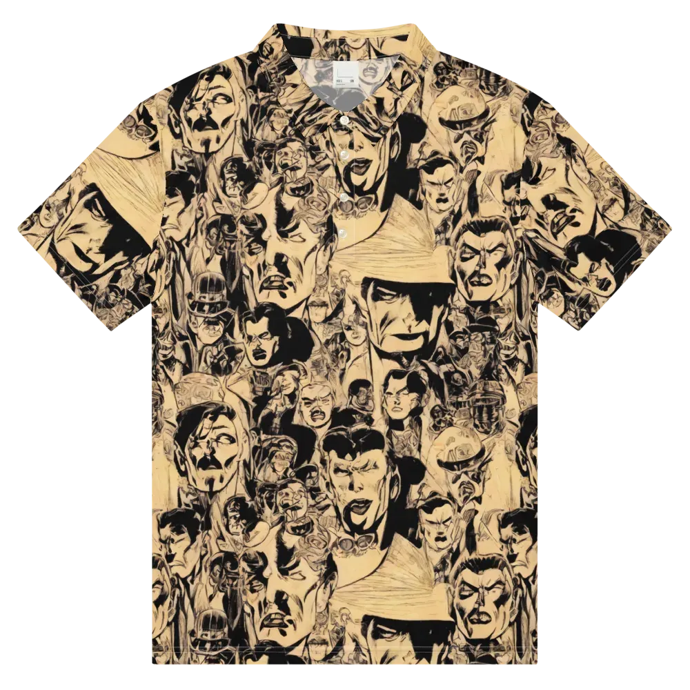 Ink Riot on Men's Slim Fit Polo Shirt — Front