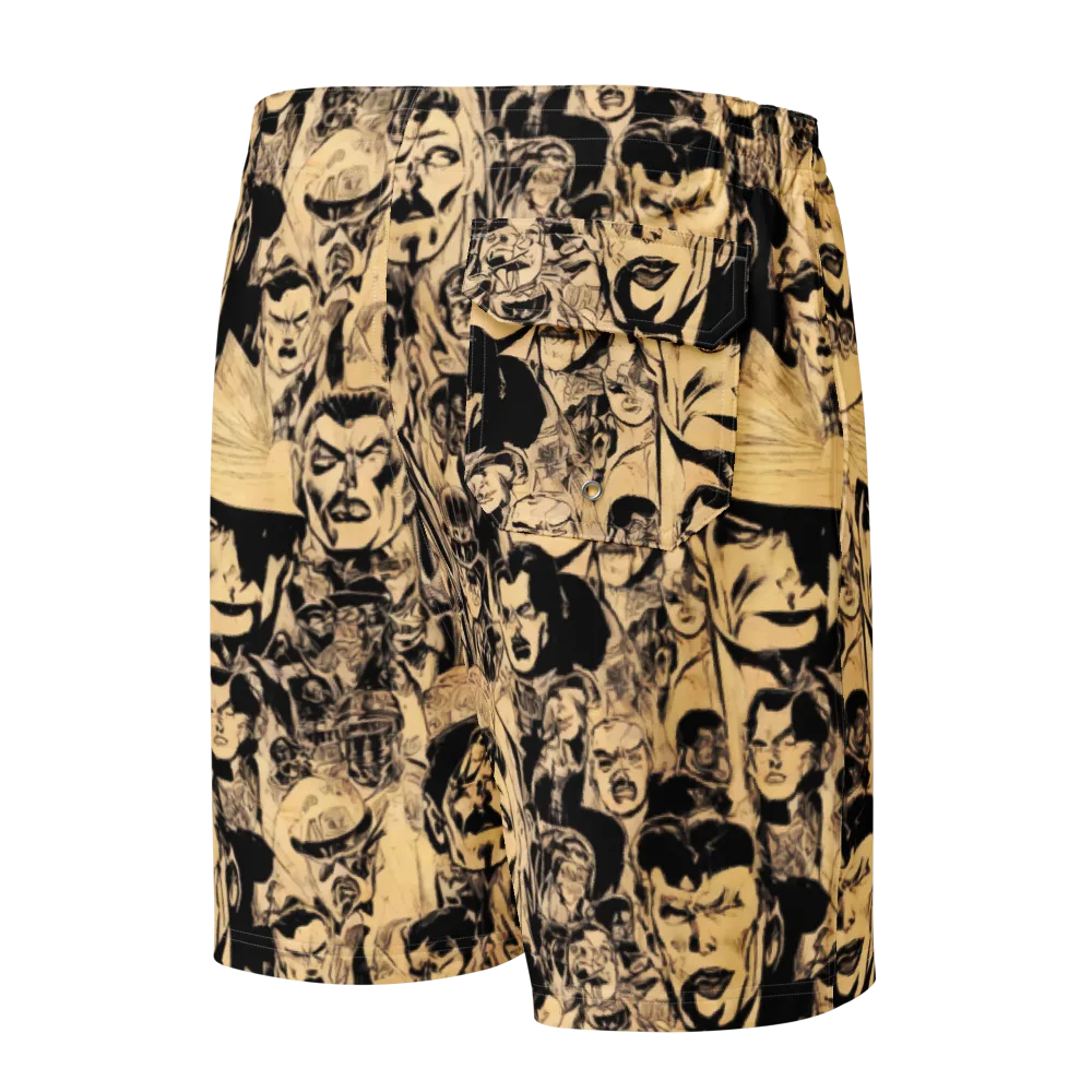 Ink Riot on Men's Board Shorts — Back