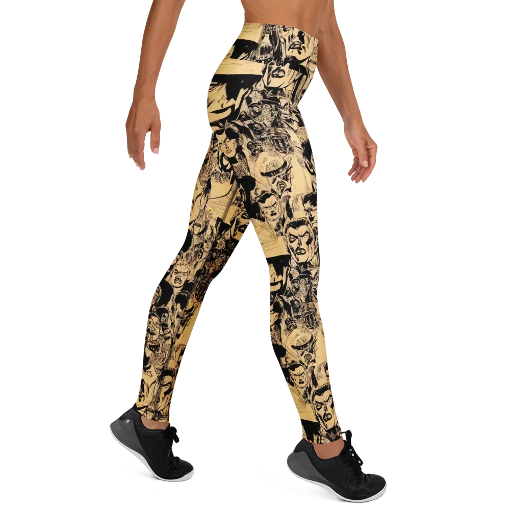 Ink Riot on Yoga Leggings — Right