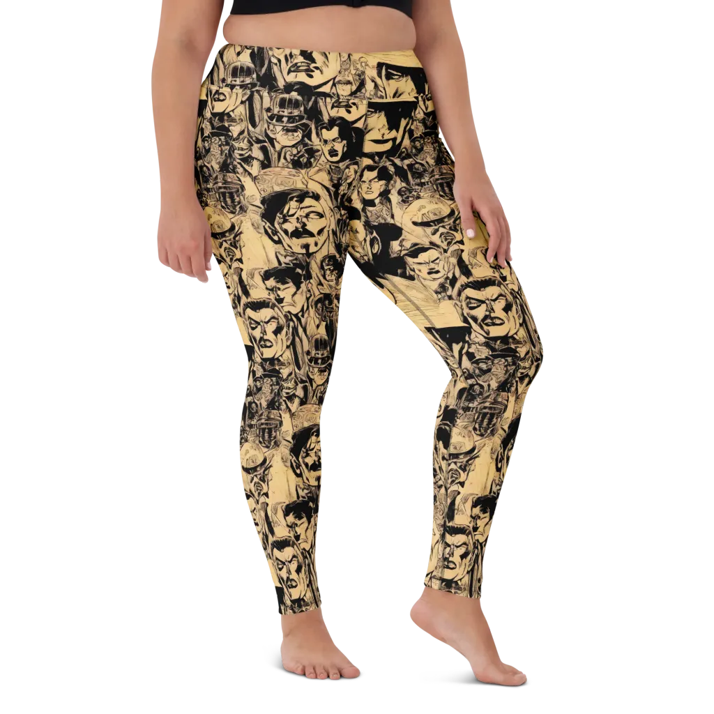 Ink Riot on Yoga Leggings — Front