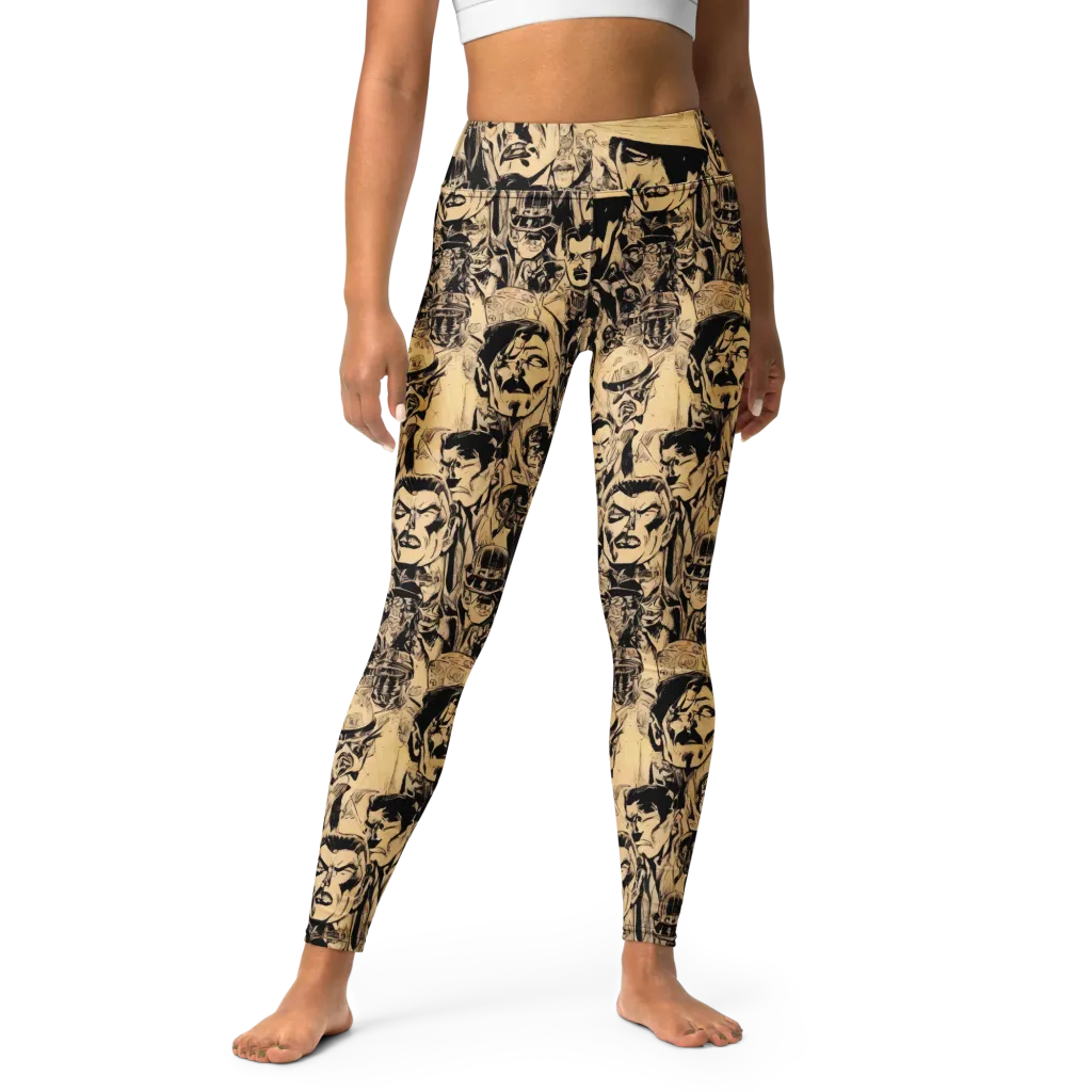 Ink Riot on Yoga Leggings — Front