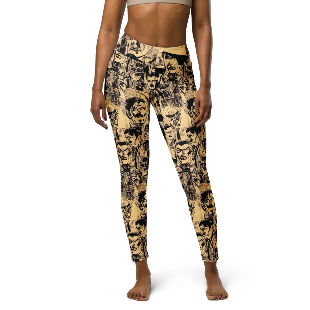 Ink Riot on Yoga Leggings — Front
