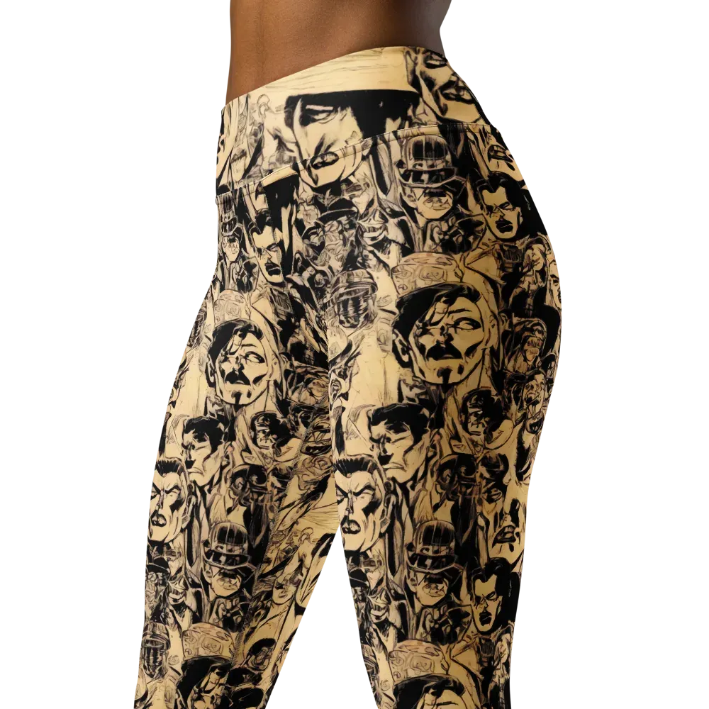 Ink Riot on Yoga Leggings — Left Front