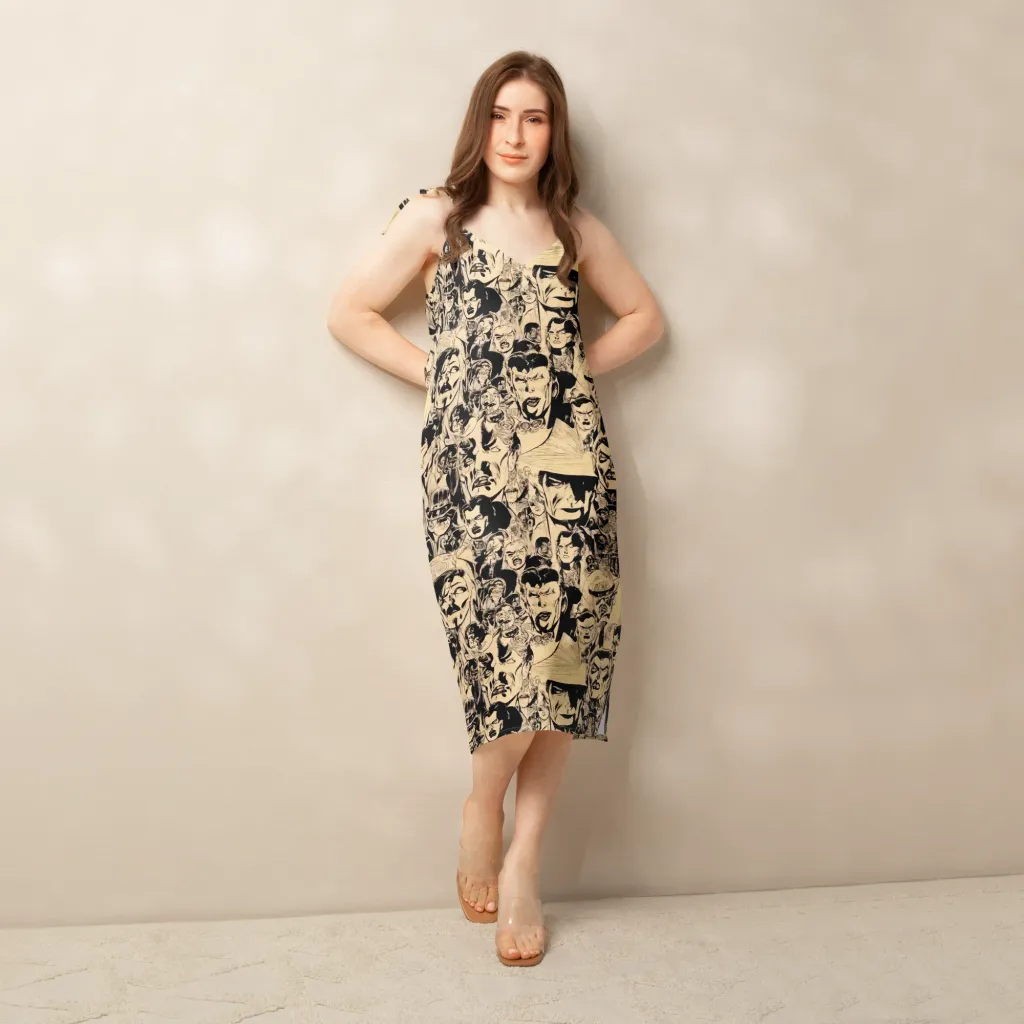Ink Riot on Slip Dress — Front