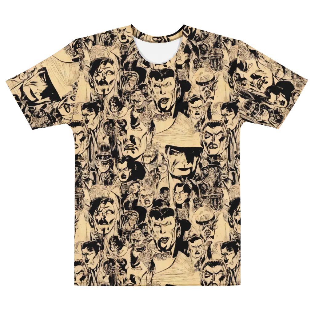Ink Riot on Men's Cotton Crew Neck T-Shirt — Front