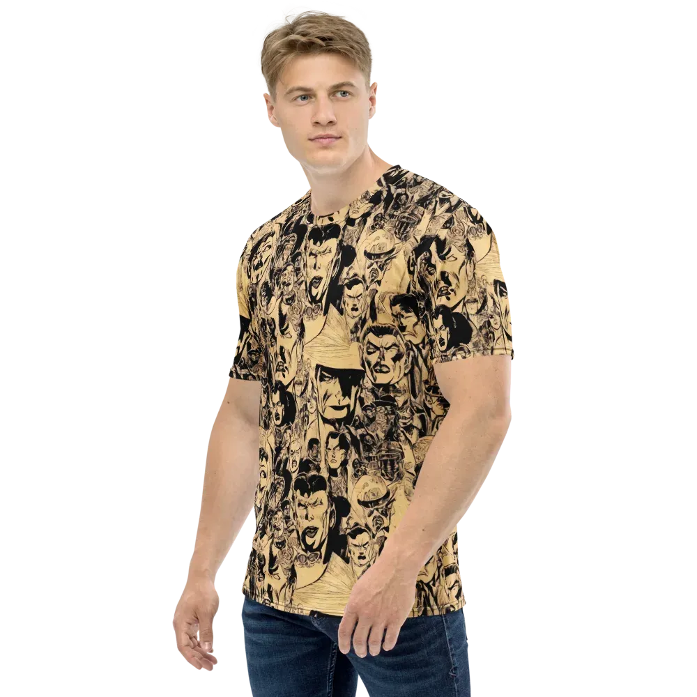 Ink Riot on Men's Crew Neck T-Shirt — Left