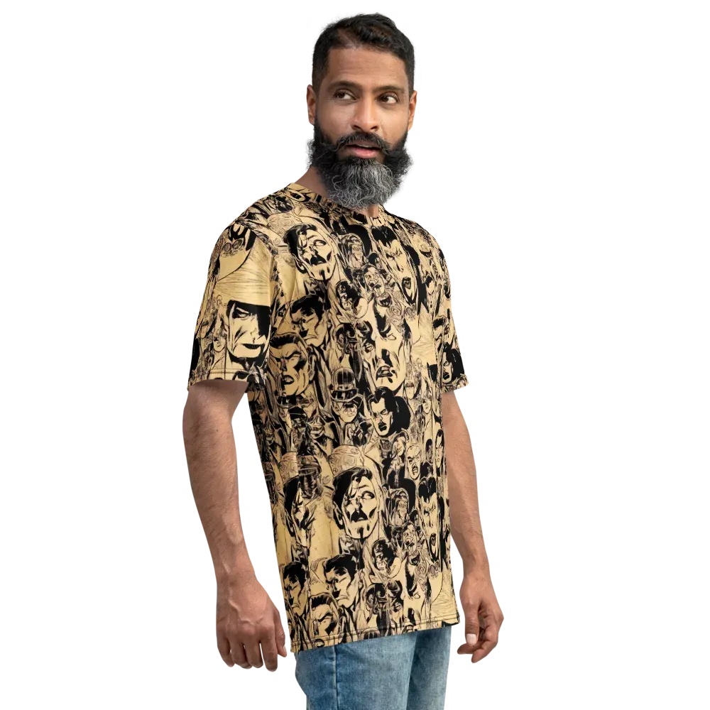 Ink Riot on Men's Crew Neck T-Shirt — Right