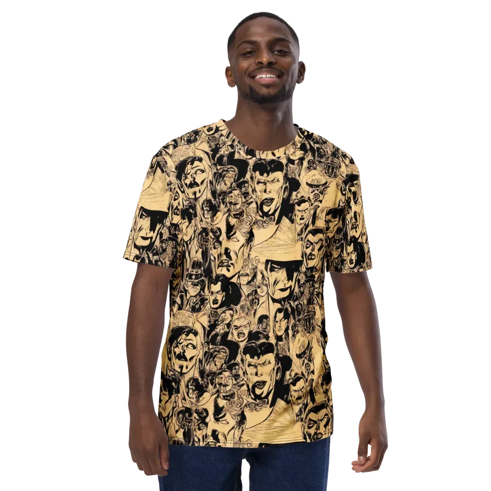Ink Riot on Men's Crew Neck T-Shirt — Front