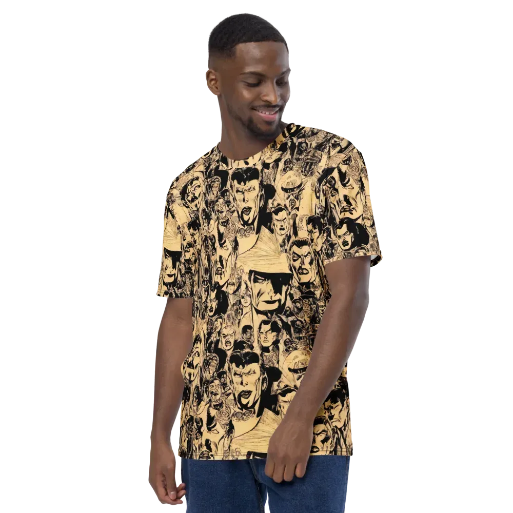 Ink Riot on Men's Crew Neck T-Shirt — Left