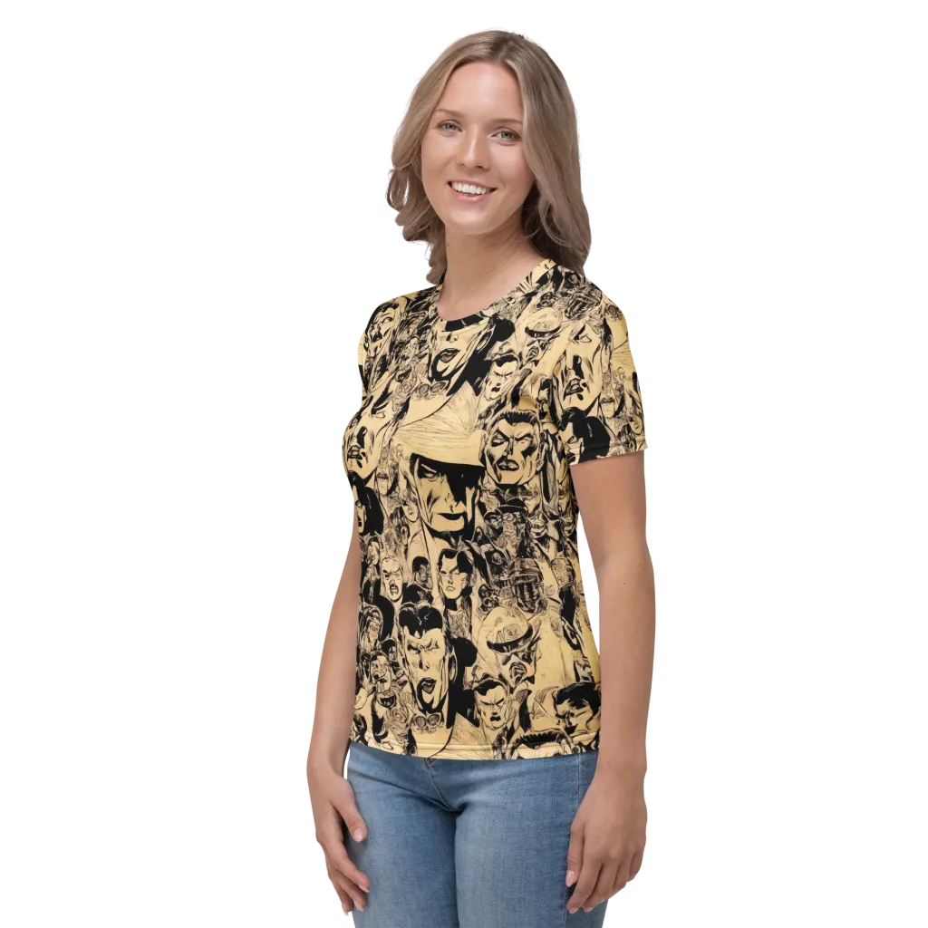 Ink Riot on Women's Crew Neck T-Shirt — Left