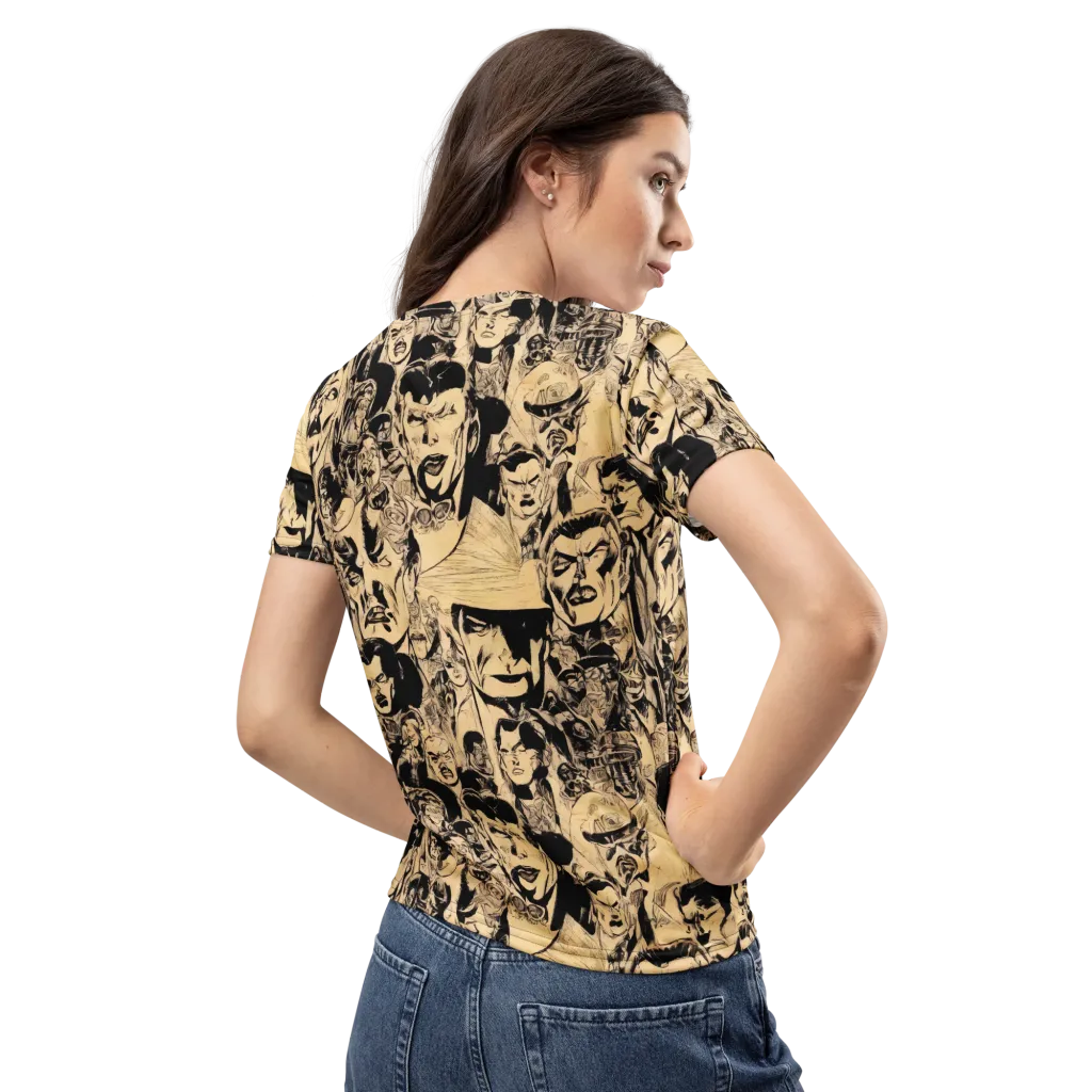 Ink Riot on Women's Crew Neck T-Shirt — Back