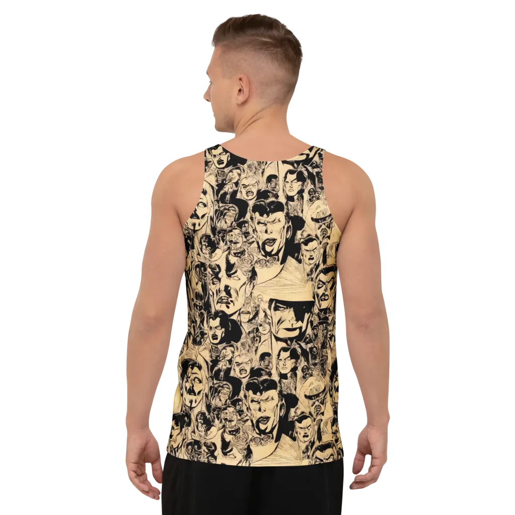 Ink Riot on Men's Tank Top — Back