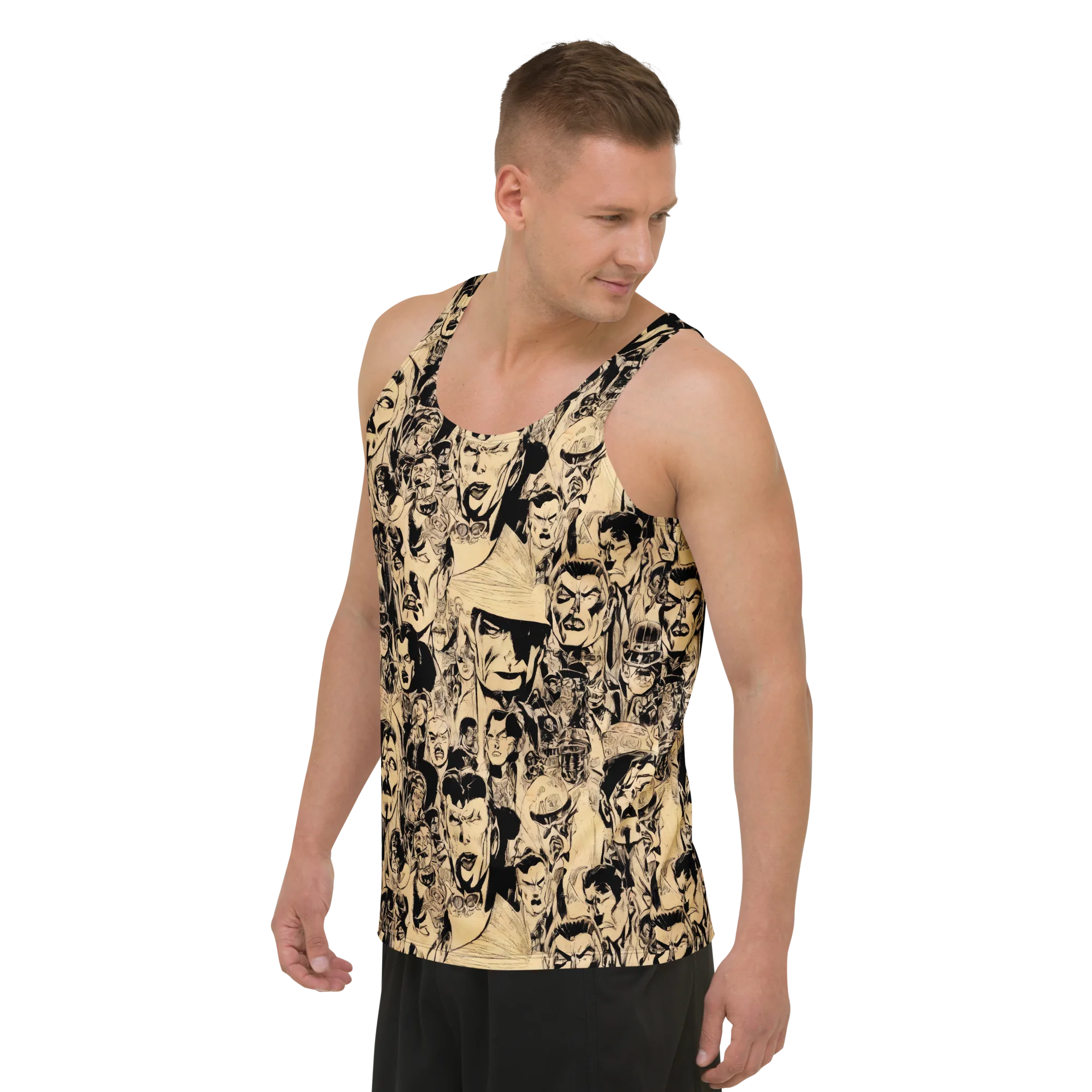 Ink Riot on Men's Tank Top — Left Front