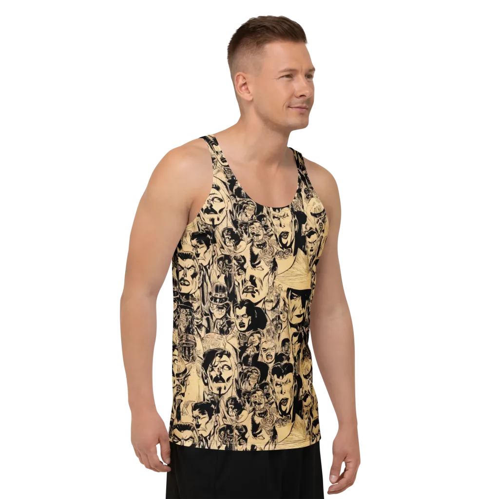 Ink Riot on Men's Tank Top — Right Front