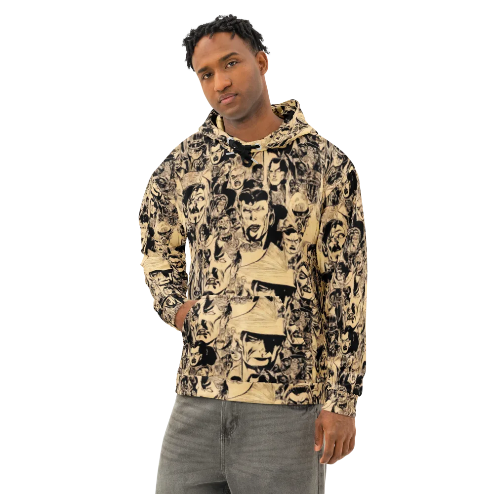 Ink Riot on Cotton Hoodie — Left Front