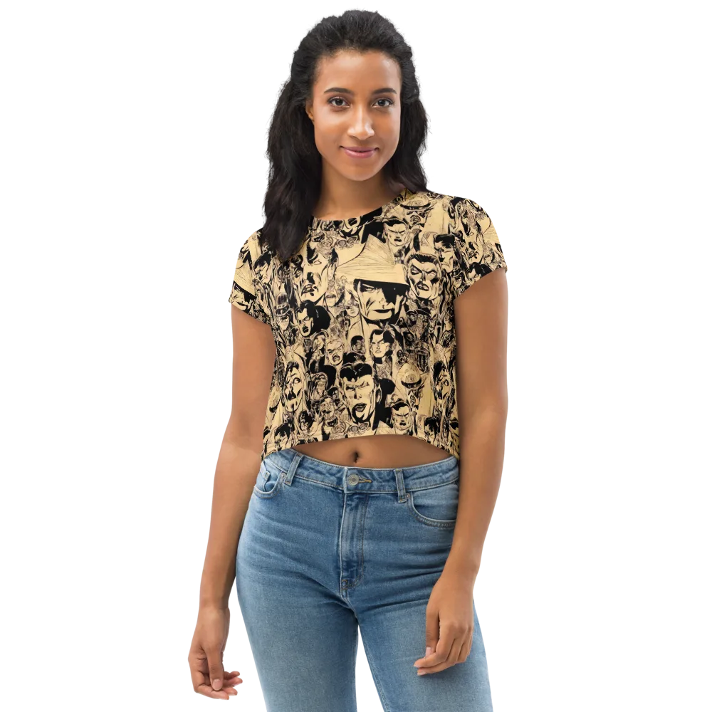 Ink Riot on Crop Tee — Front