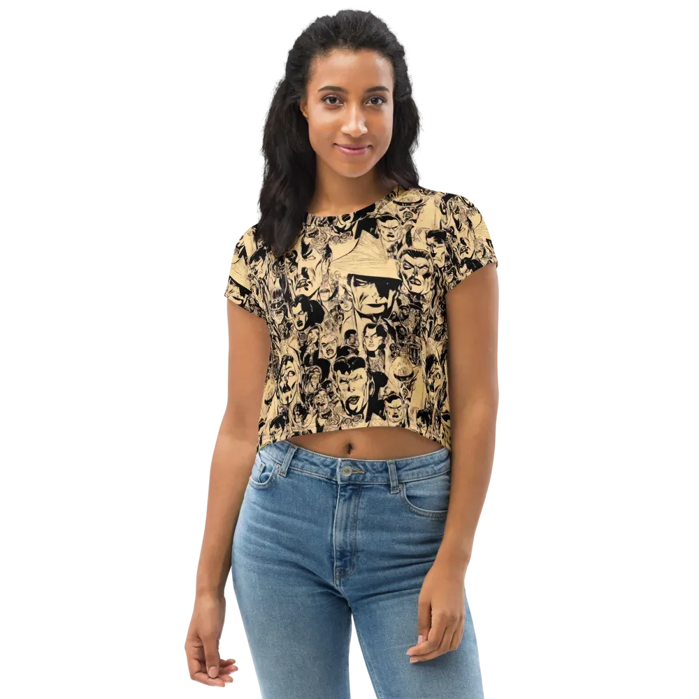 Ink Riot on Crop Tee — Front