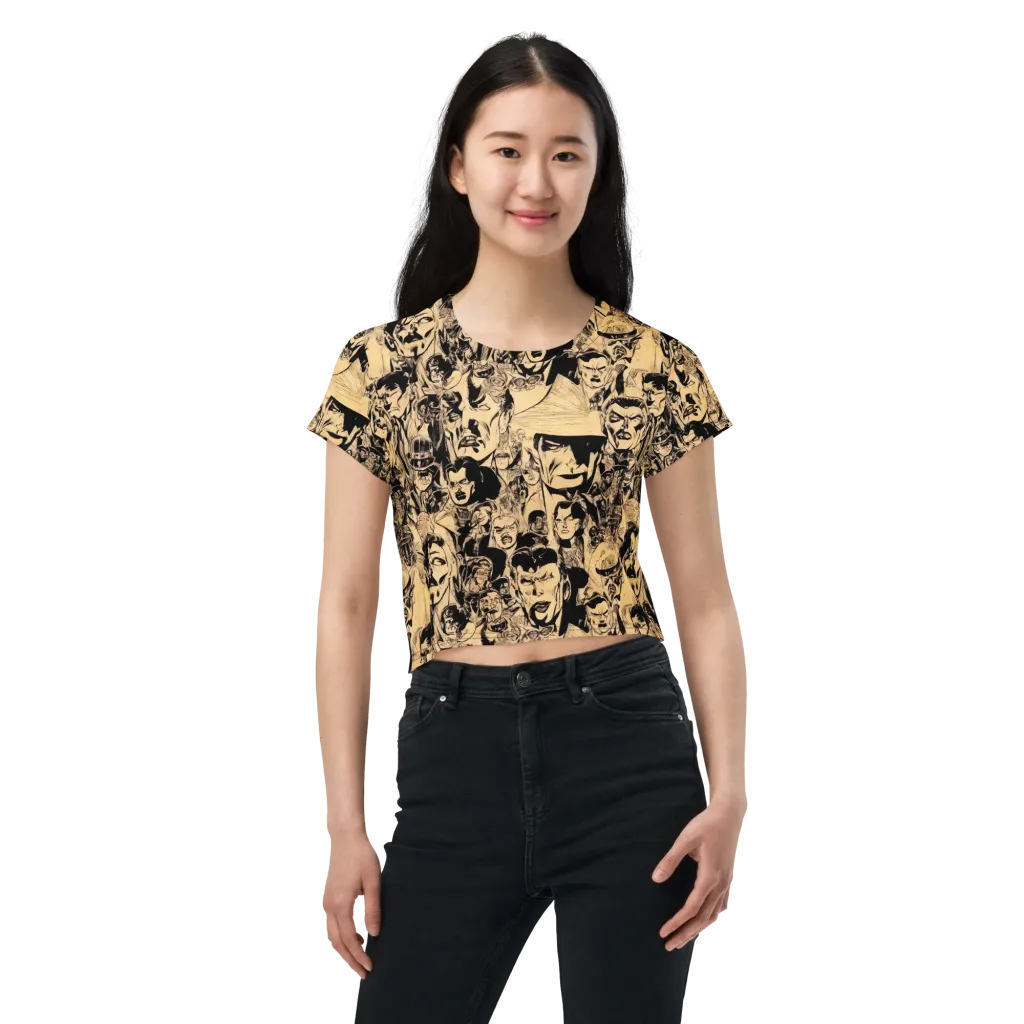 Ink Riot on Crop Tee — Front