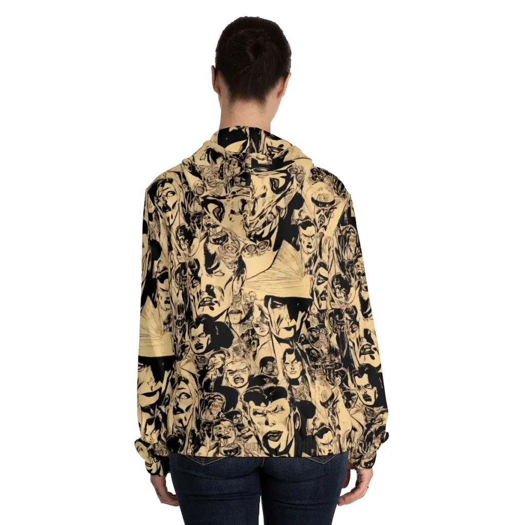 Ink Riot on Women's Full-Zip Hoodie — Back On Person