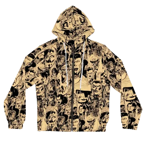 Ink Riot on a Women's Full-Zip Hoodie