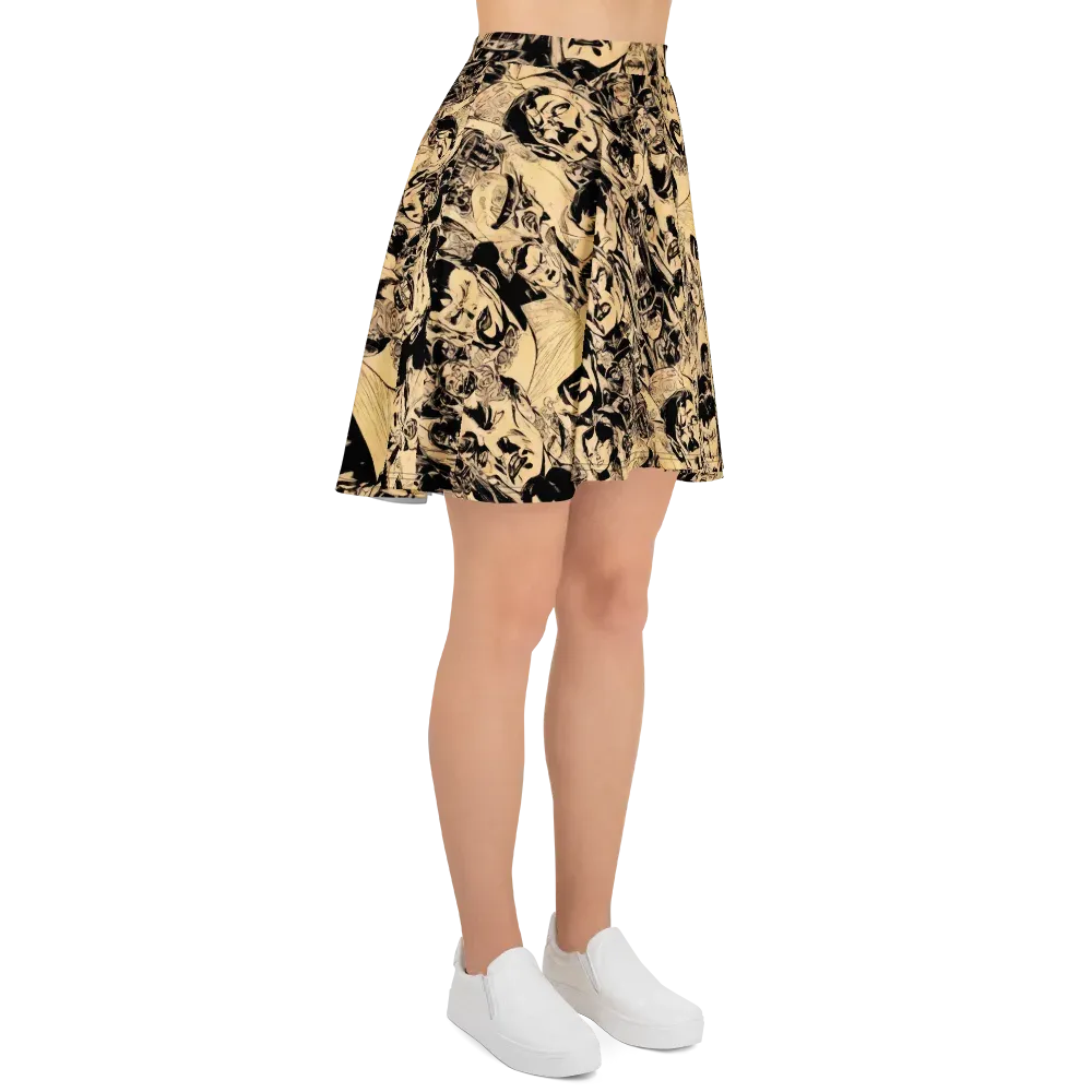 Ink Riot on Skater Skirt — Right
