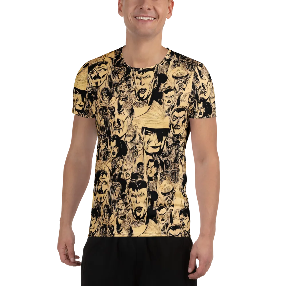 Ink Riot on Men's Athletic T-Shirt — Front