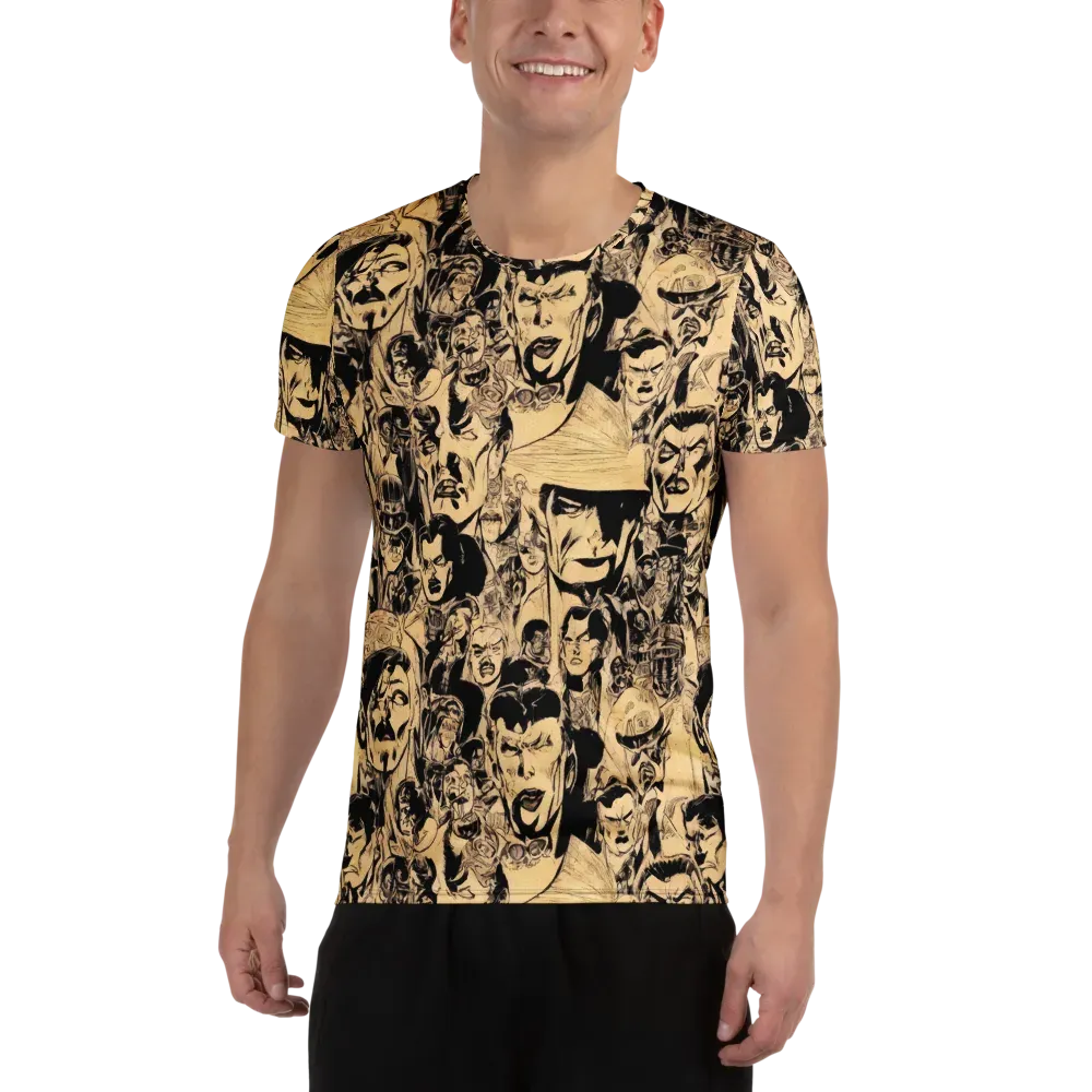 Ink Riot on Men's Athletic T-Shirt — Front