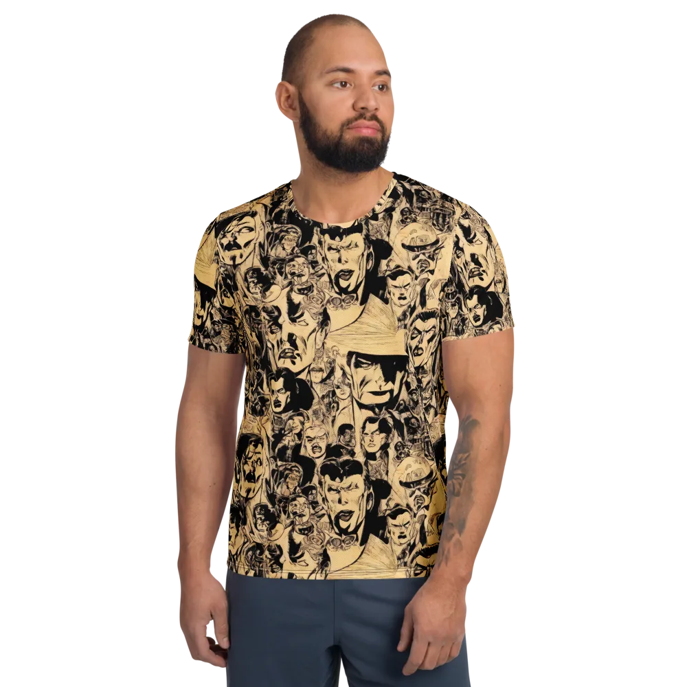 Ink Riot on Men's Athletic T-Shirt — Front