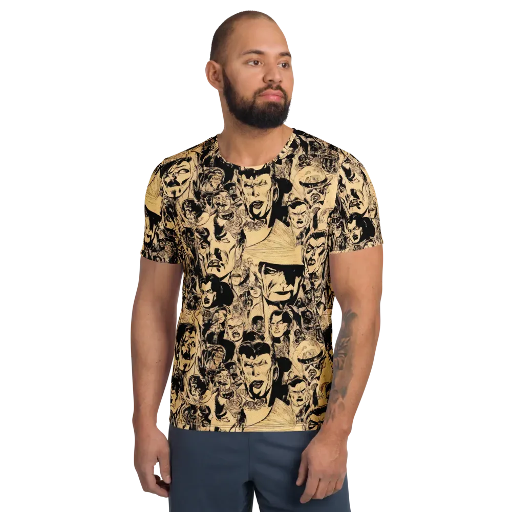 Ink Riot on Men's Athletic T-Shirt — Front