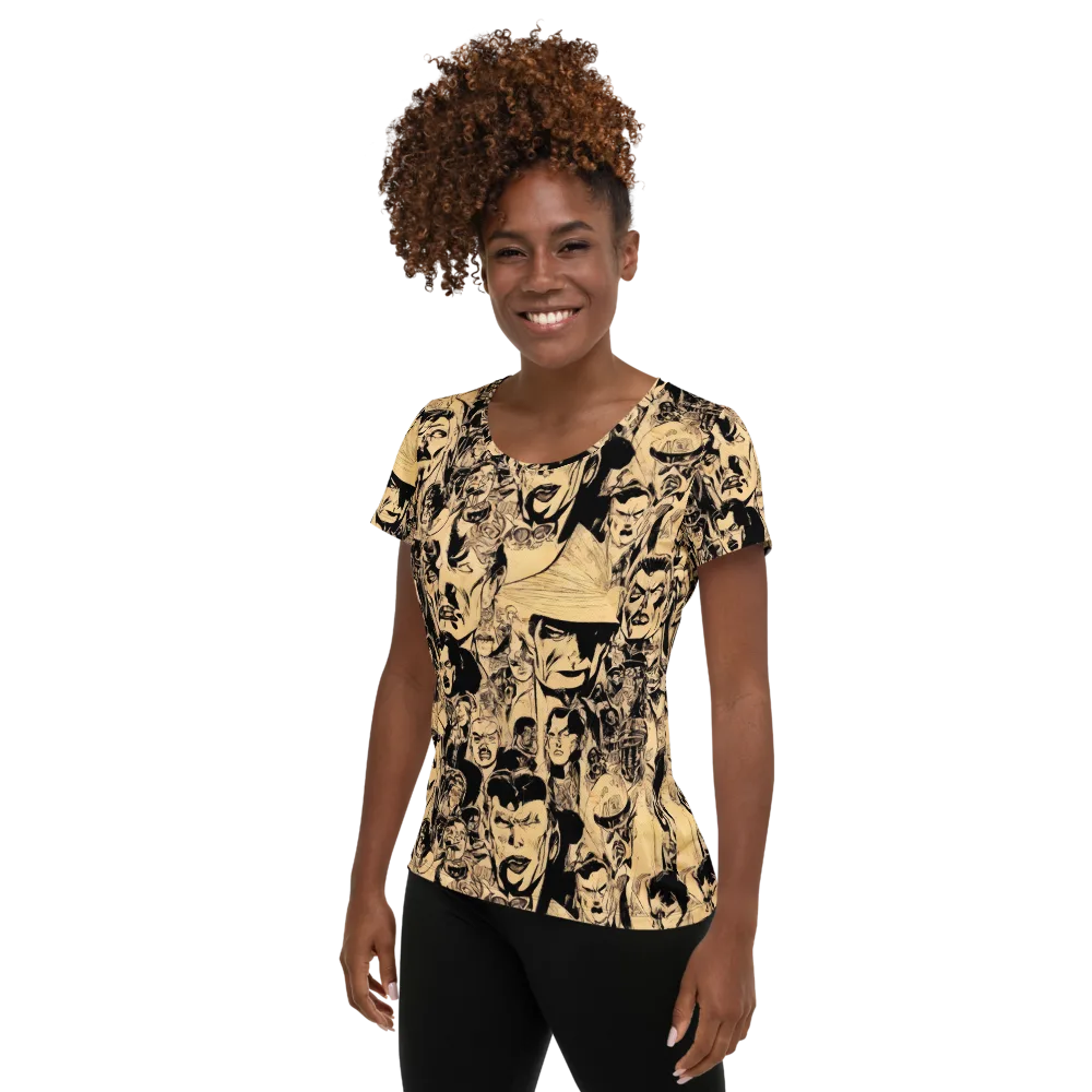 Ink Riot on Women's Athletic T-Shirt — Left