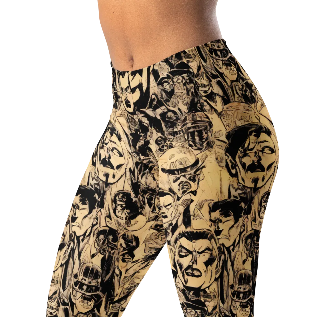 Ink Riot on Leggings — Left Front