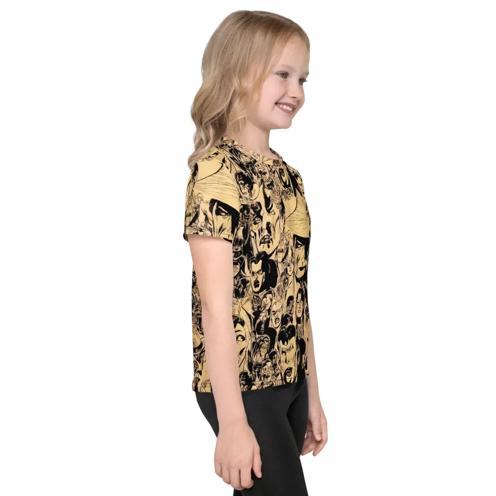 Ink Riot on Kids Crew Neck T-Shirt — Right