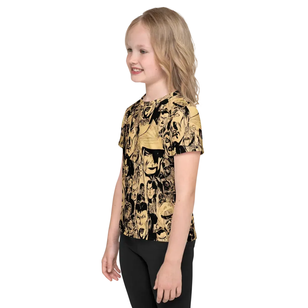Ink Riot on Kids Crew Neck T-Shirt — Left