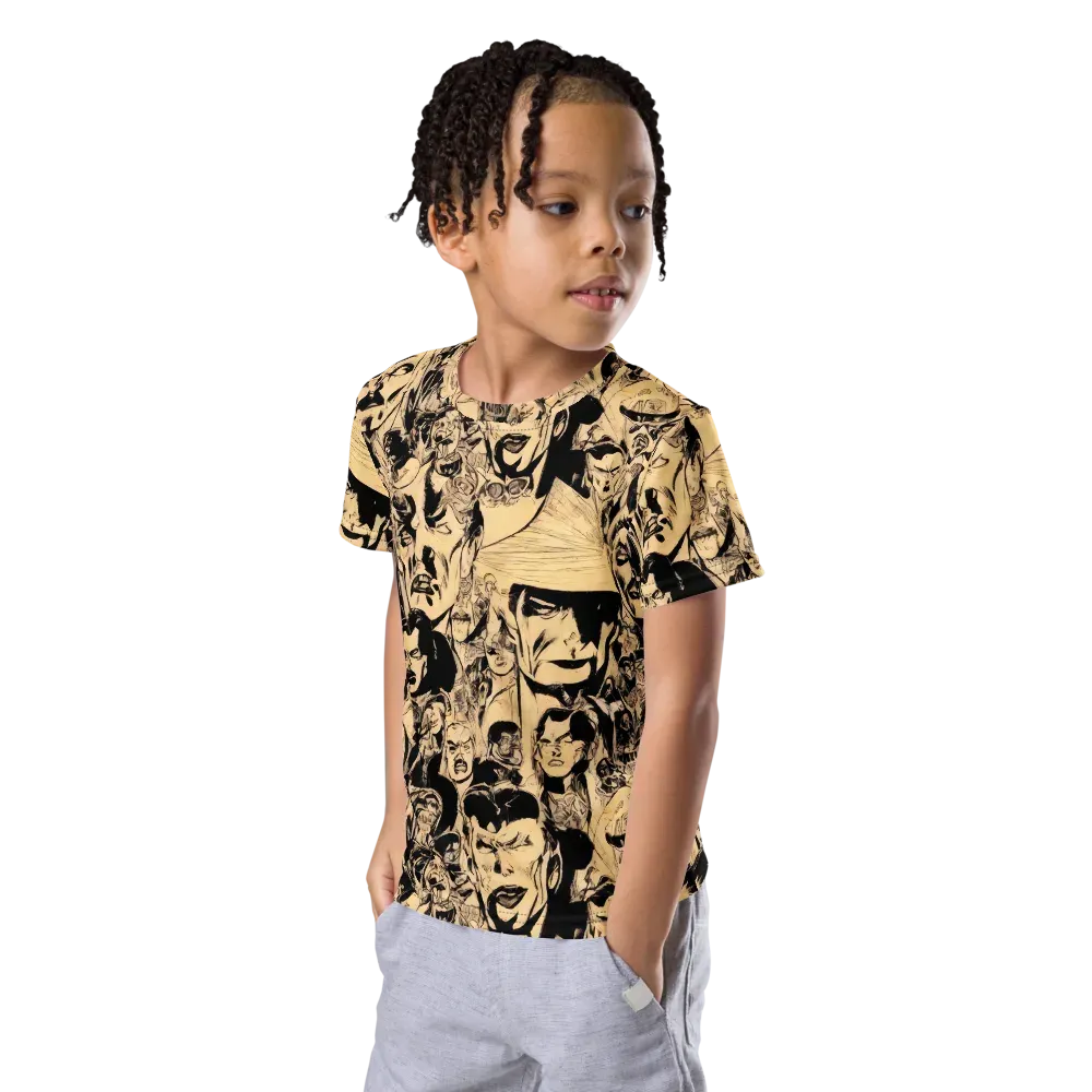 Ink Riot on Kids Crew Neck T-Shirt — Left Front