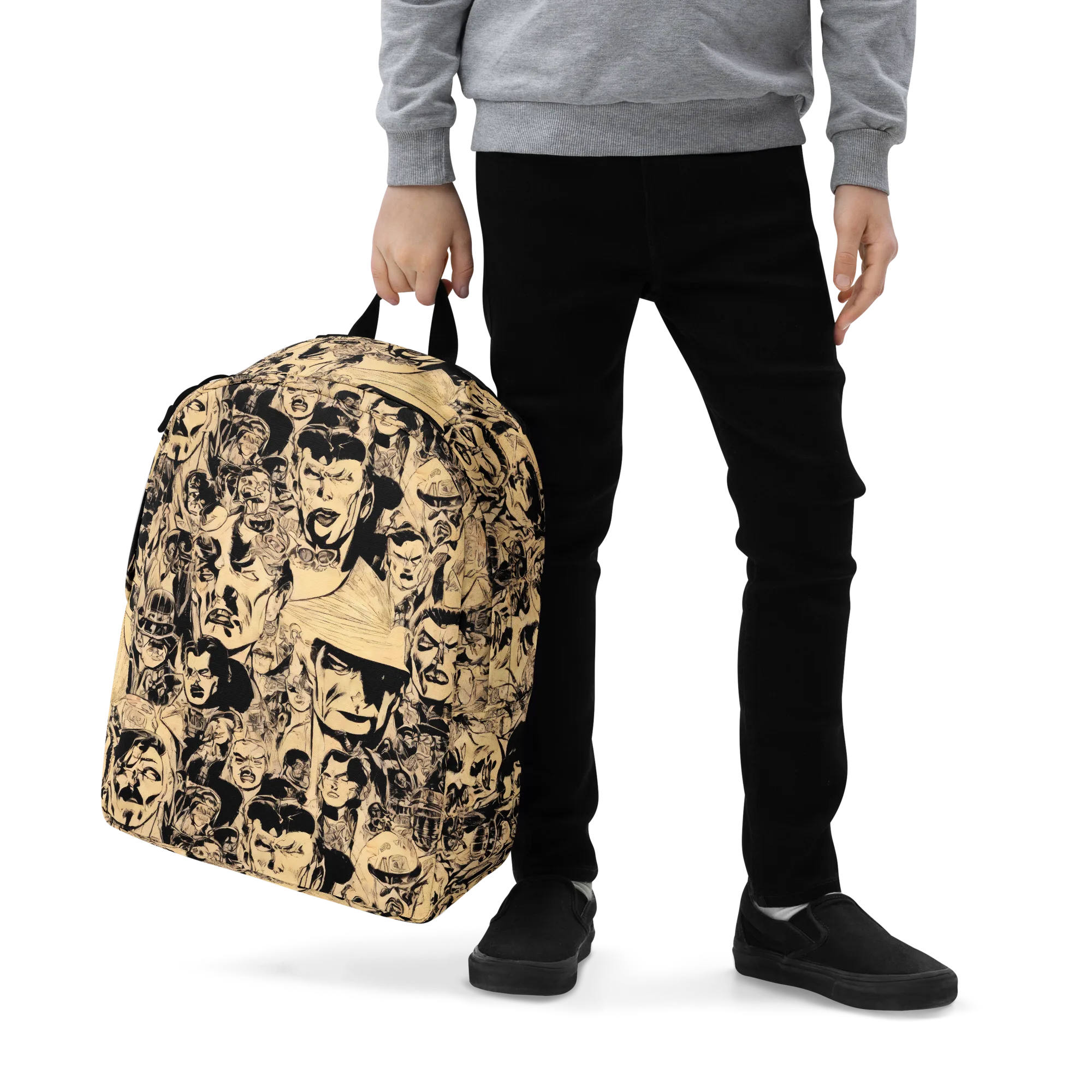 Ink Riot on Minimalist Backpack — Zoomed-in