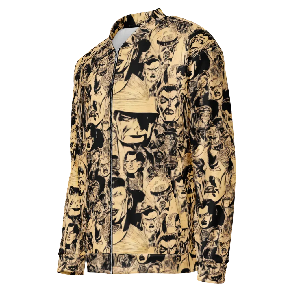 Ink Riot on Bomber Jacket — Left Front